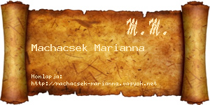 Machacsek Marianna névjegykártya